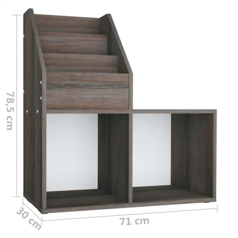 Tijdschriftenrek voor kinderen van bewerkt hout elegant en stevig - Tijdschriftenrekken