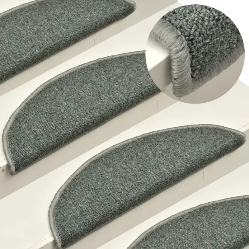 Trapmatten levering bevat voor veilige en stijlvolle trappen - Donkergroen / 56 x 17 x 3 cm / 15 - Trapmatten