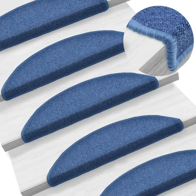 Trapmatten levering bevat voor veilige en stijlvolle trappen - Blauw / 56 x 17 x 3 cm / 10 - Trapmatten