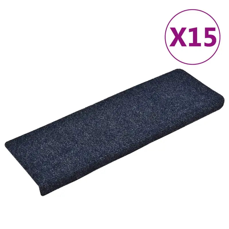 Trapmatten met genaaldvilte stof voor stijl en veiligheid in huis levering bevat - Blauw / 15 - Trapmatten