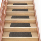 Trapmatten met genaaldvilte stof voor veilig en stijlvol trapgebruik - Antraciet / 76 x 20 cm / 15 - Trapmatten