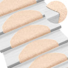 Trapmatten met genaaldvilte stof voor veiligheid en bescherming levering bevat - Beige / 65 x 21 x 4 cm / 5 - Trapmatten