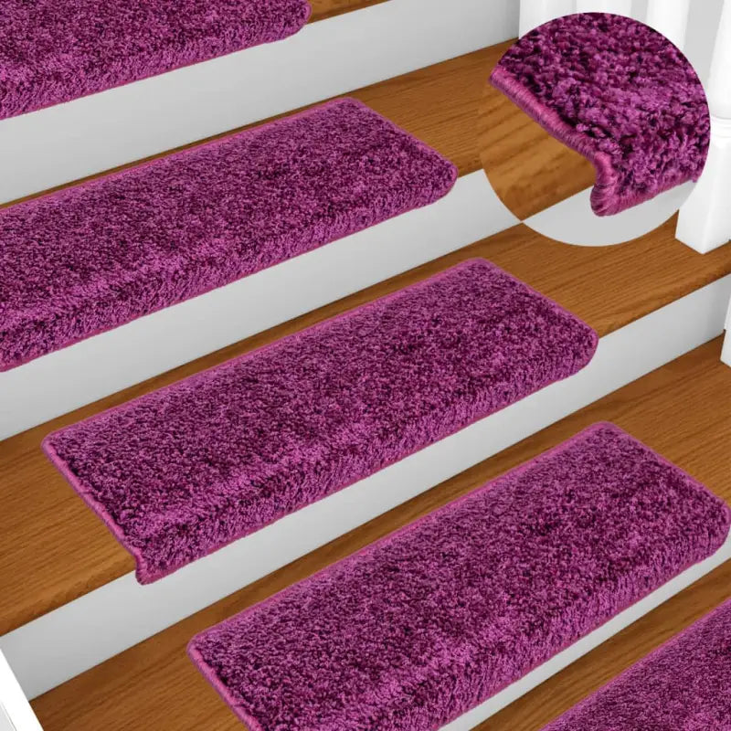 Trapmatten met levering bevat voor veiligheid en bescherming van je trap - Violet / 65 x 21 x 4 cm / 10 - Trapmatten