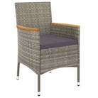 Trendige tuinset van poly rattan en gepoedercoat staal grijs materiaal - Tuinsets