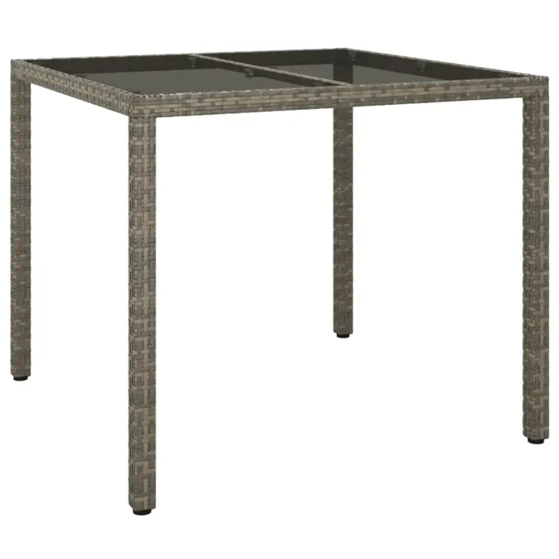 Trendige tuinset van poly rattan en gepoedercoat staal grijs materiaal - Tuinsets