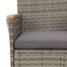 Trendige tuinset van poly rattan en gepoedercoat staal grijs materiaal - Tuinsets