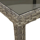Trendige tuinset van poly rattan en gepoedercoat staal grijs materiaal - Tuinsets