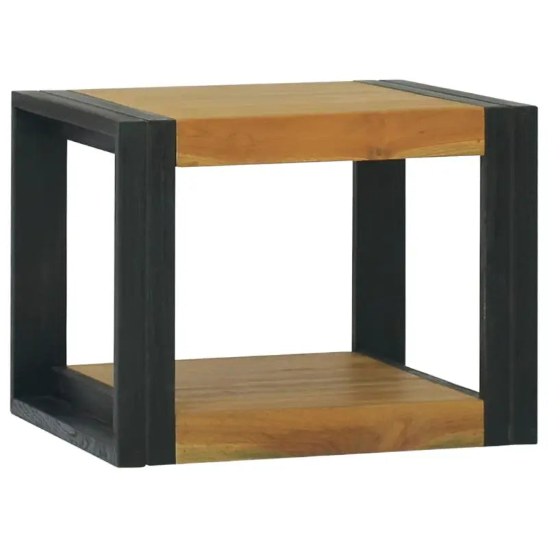 Trendy badkamerkast van massief teakhout met strakke uitstraling - Bruin en zwart / 45 x 45 x 35 cm / 1 - Opbergkasten