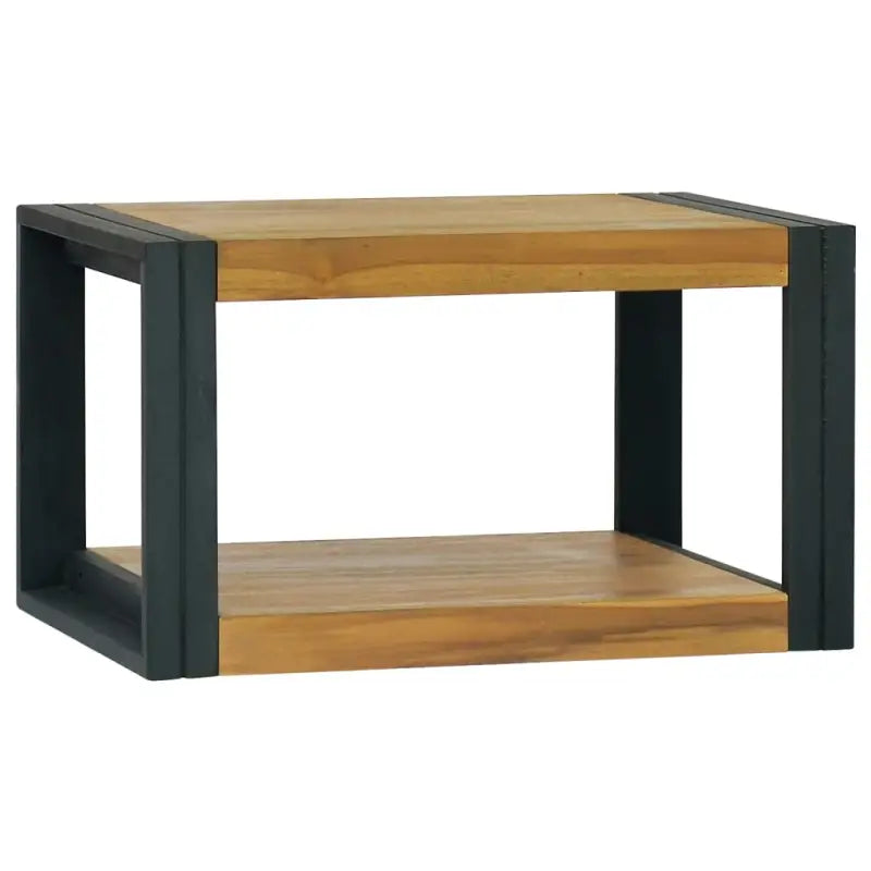 Trendy badkamerkast van massief teakhout met strakke uitstraling - Bruin en zwart / 60 x 45 x 35 cm / 1 - Opbergkasten