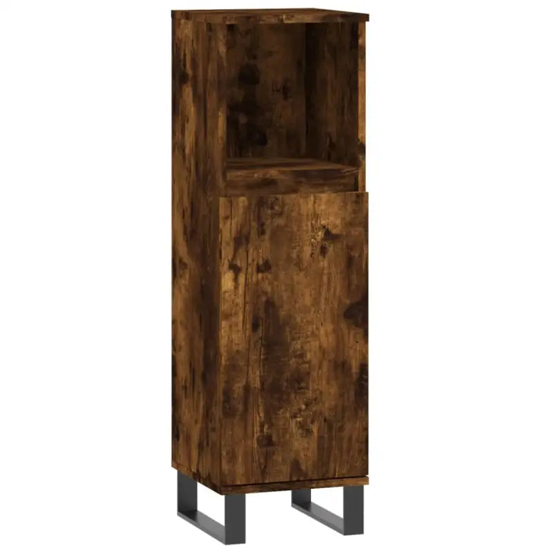 Trendy badkamermeubelset met ijzeren poten en bewerkt hout - Badkamermeubelsets