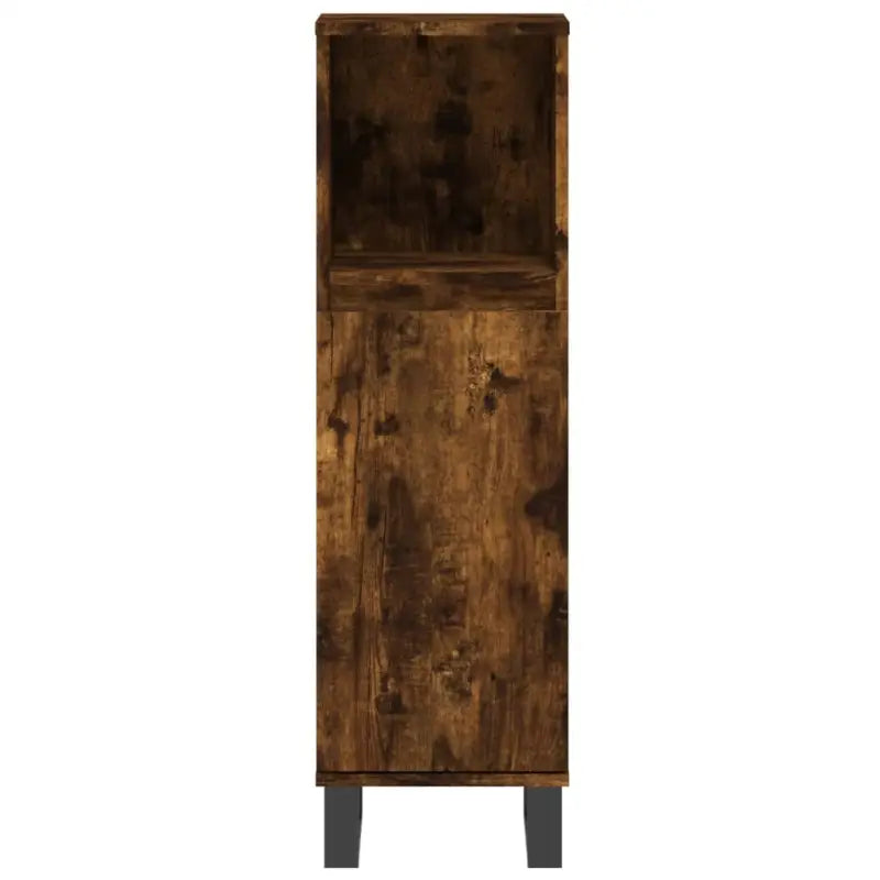 Trendy badkamerset met ijzeren poten en bewerkt hout - Badkamermeubelsets