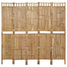 Trendy bamboe kamerscherm met vier panelen voor decoratie of scheiding - 200 x 180 cm - Kamerschermen