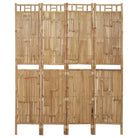 Trendy bamboe kamerscherm met vier panelen voor decoratie of scheiding - 160 x 180 cm - Kamerschermen