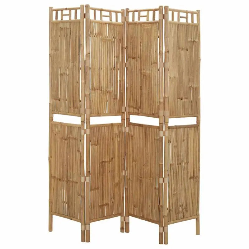 Trendy bamboe kamerscherm met vier panelen voor decoratie of scheiding - Kamerschermen