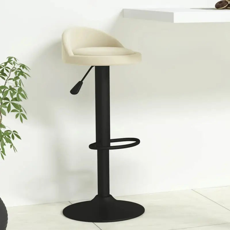 Trendy barkrukken met fluwelen bekleding en modern design - Crème / 1 - Barkrukken
