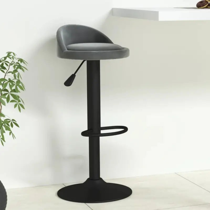 Trendy barkrukken met fluwelen bekleding en modern design - Donkergrijs / 1 - Barkrukken