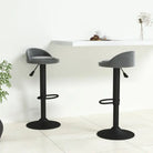 Trendy barkrukken met fluwelen bekleding en modern design - Donkergrijs / 2 - Barkrukken