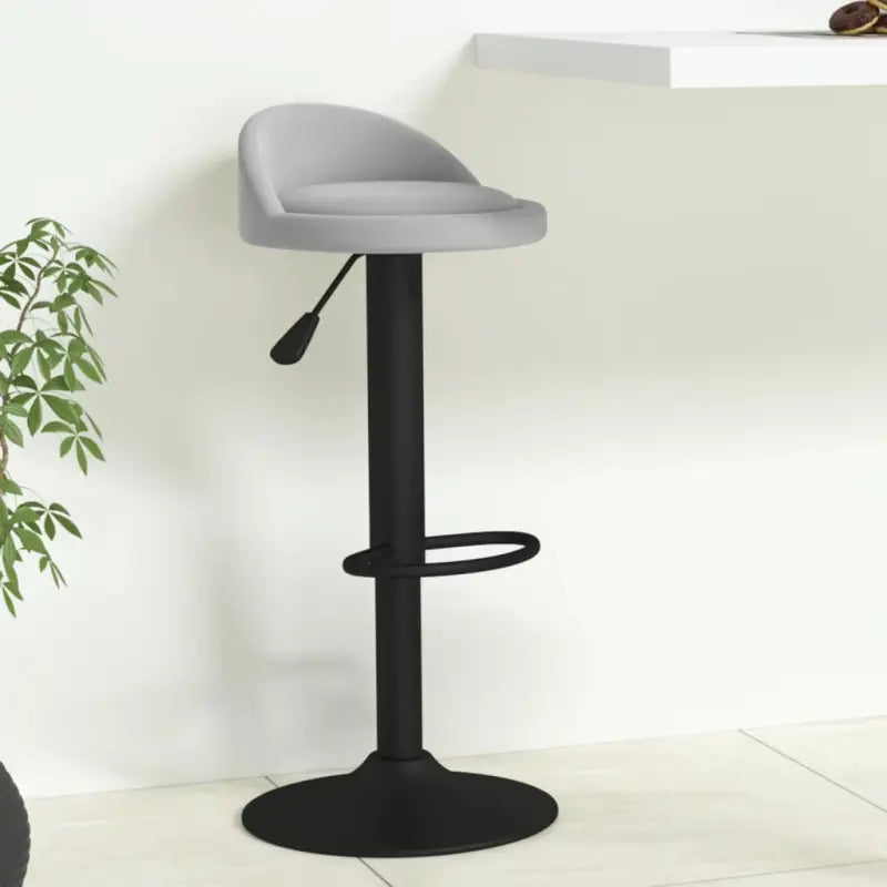 Trendy barkrukken met fluwelen bekleding en modern design - Lichtgrijs / 1 - Barkrukken