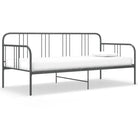 Trendy Bedbank voor Zitgelegenheid en Logeerbed - Grijs - Bedden & bedframes