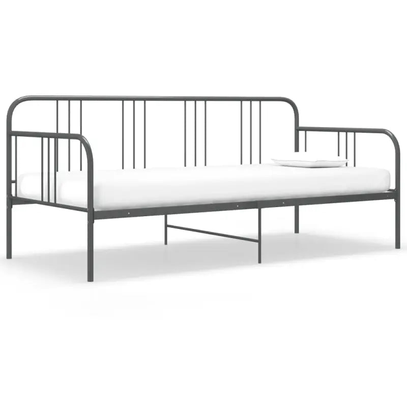 Trendy Bedbank voor Zitgelegenheid en Logeerbed - Grijs - Bedden & bedframes