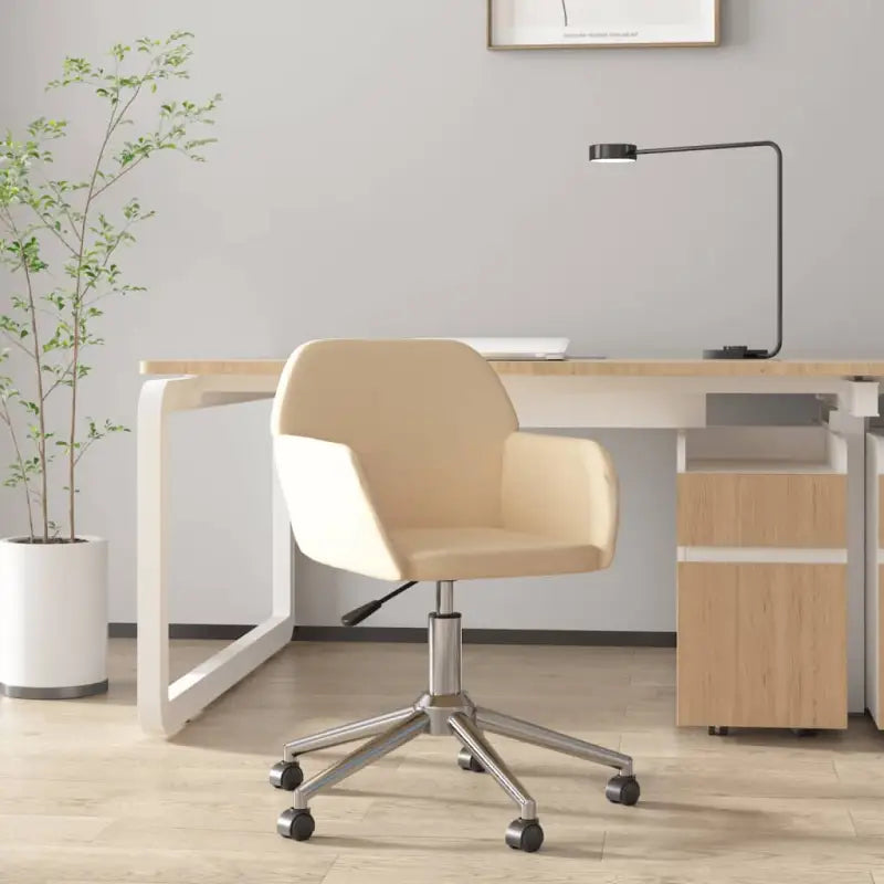 Trendy draaibare bureaustoel met elegant ontwerp - Crème / 1 - Bureaustoelen