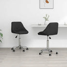 Trendy draaibare eetkamerstoelen met comfortabel kunstleer - Zwart / 2 - Eetkamerstoelen