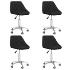 Trendy draaibare eetkamerstoelen met comfortabel kunstleer - Zwart / 4 - Eetkamerstoelen