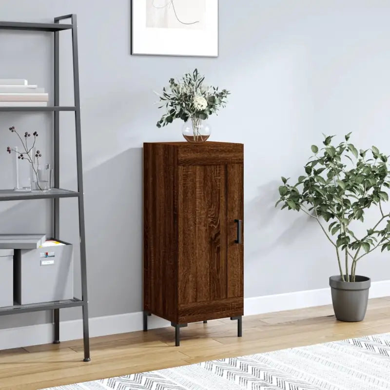 Trendy dressoir met metalen poten en bewerkt hout voor een tijdloze uitstraling - Bruineiken / 1 - Dressoirs &