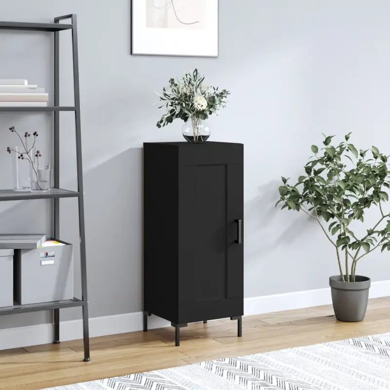Trendy dressoir met metalen poten en bewerkt hout voor een tijdloze uitstraling - Zwart / 1 - Dressoirs & buffetkasten