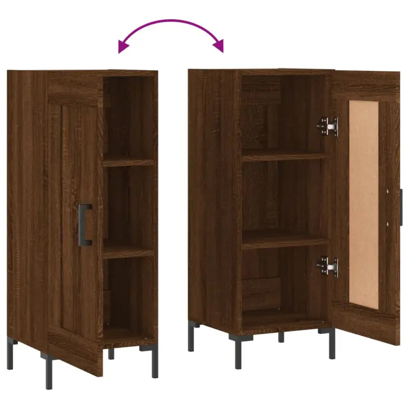 Trendy dressoir met metalen poten en bewerkt hout voor een tijdloze uitstraling - Dressoirs & buffetkasten