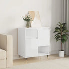 Trendy dressoir van bewerkt hout met ijzeren poten - Hoogglans wit / 1 - Dressoirs & buffetkasten