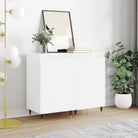 Trendy dressoirs met metalen poten en bewerkt hout voor een tijdloze uitstraling - Wit / 2 - Dressoirs & buffetkasten