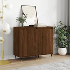 Trendy dressoirs met metalen poten en bewerkt hout voor een tijdloze uitstraling - bruin eikenkleur / 2 - Dressoirs &