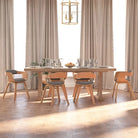 Trendy eetkamerstoelen met gebogen hout en ergonomisch ontwerp - Lichtgrijs / 6 - Eetkamerstoelen