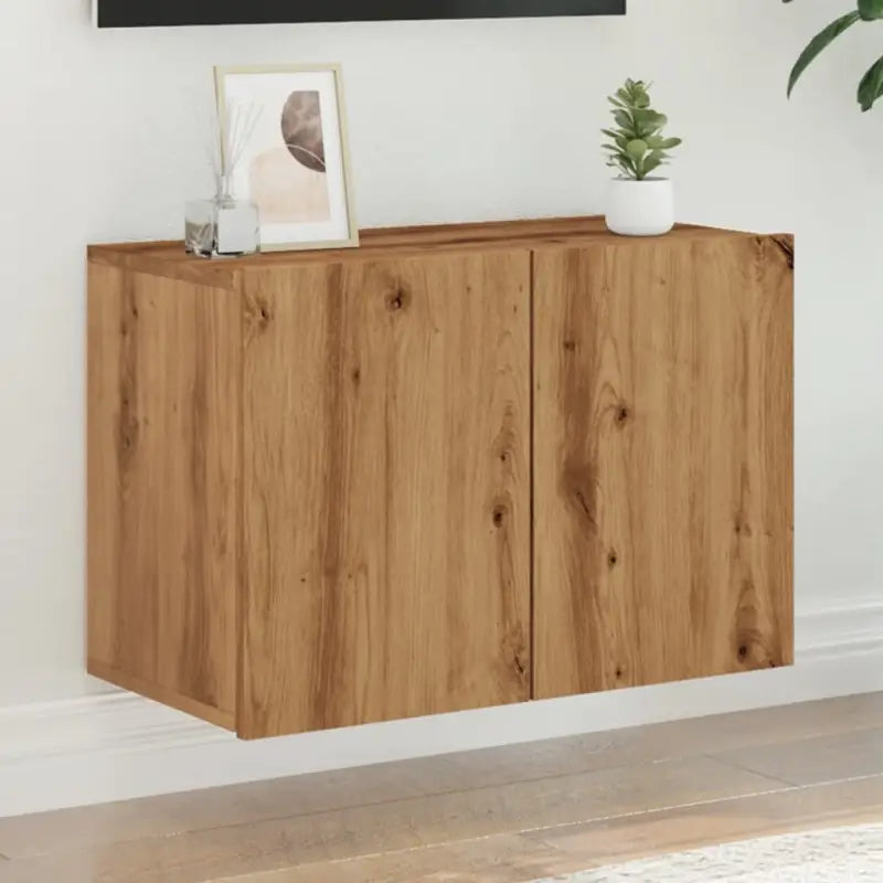 Trendy en duurzame tv-meubel van bewerkt hout - artisanaal eikenkleurig / 1 / 60 cm - Tv-meubels