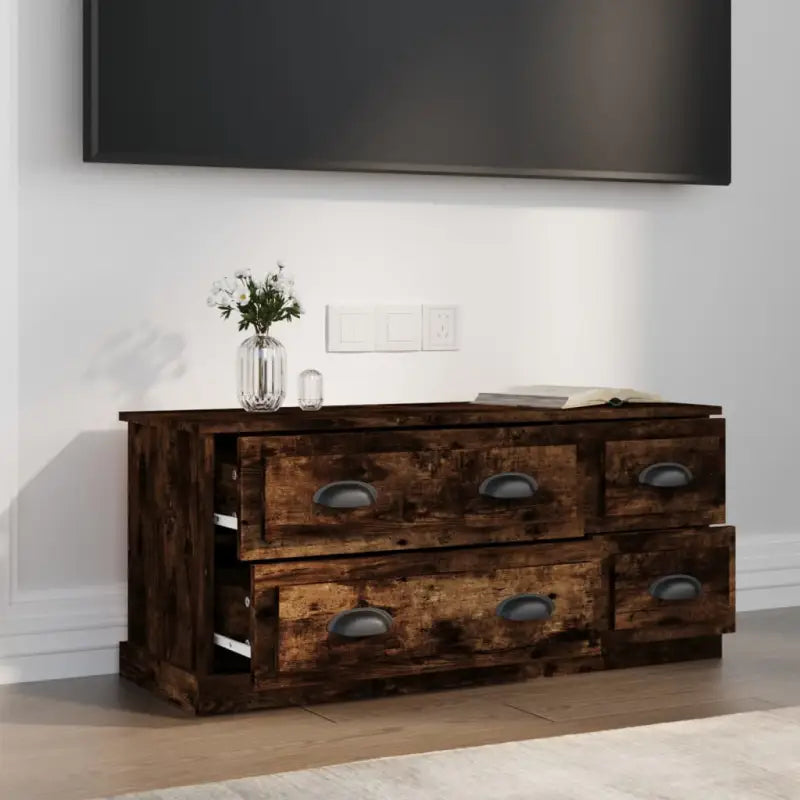 Trendy en stevig tv-meubel van bewerkt hout voor je woonkamer - Tv-meubels