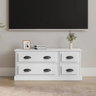 Trendy en stevig tv-meubel van bewerkt hout voor je woonkamer - Wit / 1 - Tv-meubels