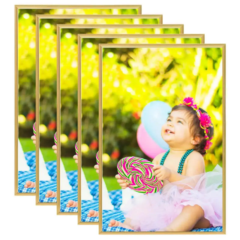 Trendy fotolijsten voor stijlvolle en levendige interieurdecoratie - Goud / 70 x 90 cm / 5 - Fotolijstjes