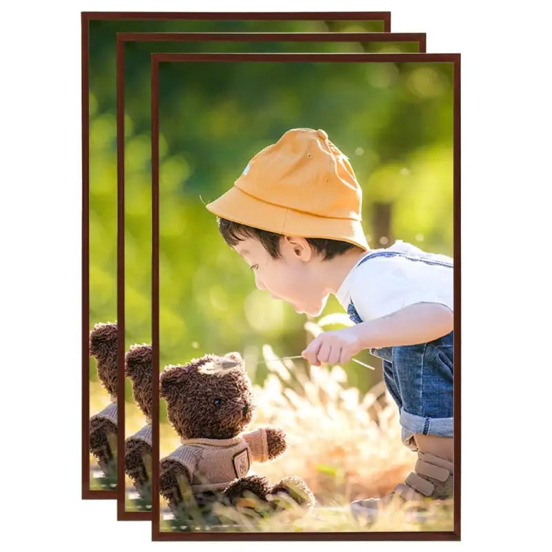 Trendy fotolijsten voor stijlvolle en levendige interieurdecoratie - Brons / 13 x 18 cm / 3 - Fotolijstjes