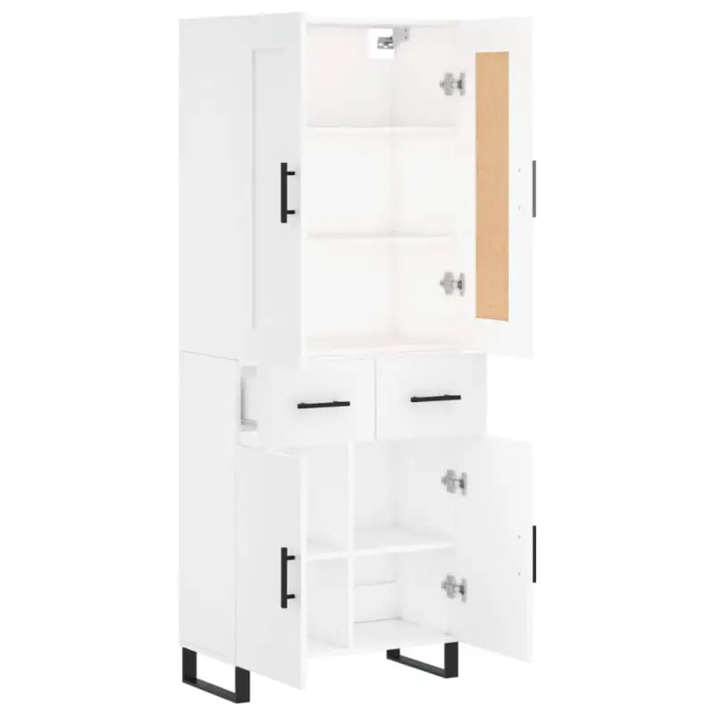 Trendy hoge kast in bewerkt hout met duurzame en stabiele afwerking - Dressoirs & buffetkasten