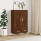 Trendy hoge kast met duurzaam bewerkt hout voor een unieke interieurstijl - Dressoirs & buffetkasten