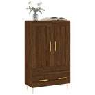 Trendy hoge kast met duurzaam bewerkt hout voor een unieke interieurstijl - Dressoirs & buffetkasten