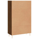 Trendy hoge kast met duurzaam bewerkt hout voor een unieke interieurstijl - Dressoirs & buffetkasten