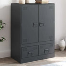 Trendy hoge kast met koudgewalst staal en unieke charme - Antraciet / 1 - Dressoirs & buffetkasten