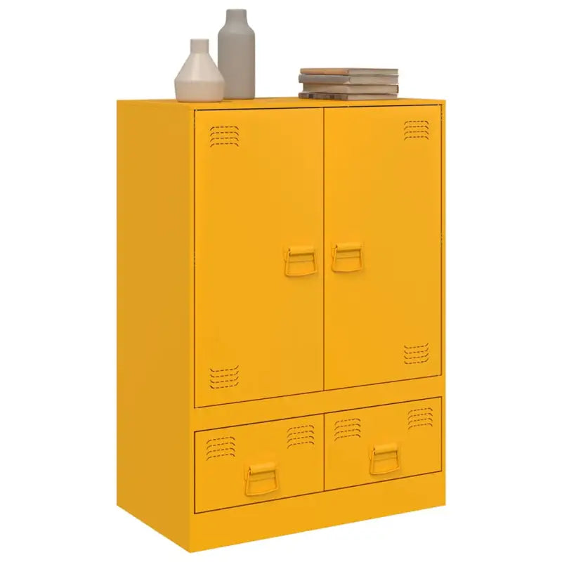 Trendy hoge kast met koudgewalst staal en unieke charme - Dressoirs & buffetkasten