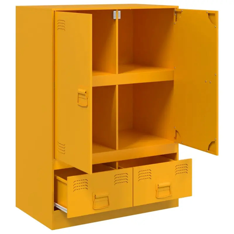 Trendy hoge kast met koudgewalst staal en unieke charme - Dressoirs & buffetkasten