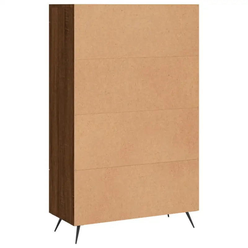 Trendy hoge kast van bewerkt hout met duurzame charme - Dressoirs & buffetkasten