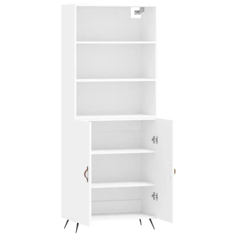 Trendy hoge kast van bewerkt hout met duurzame charme - Dressoirs & buffetkasten