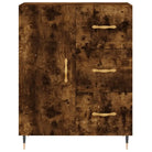 Trendy hoge kast van bewerkt hout met duurzame charme - Dressoirs & buffetkasten