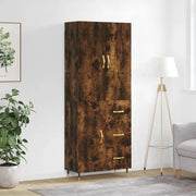 Trendy hoge kast van bewerkt hout met duurzame charme - Dressoirs & buffetkasten